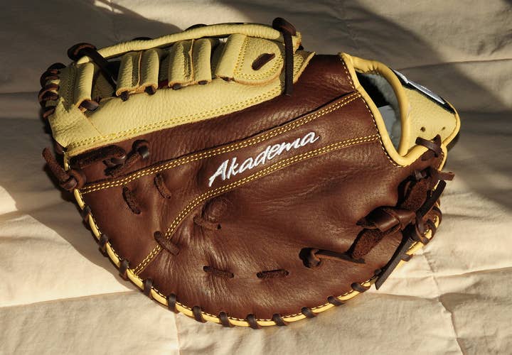 Brown New Kid Pitch (9YO-13YO) Akadema Right Hand Throw First Base AHC 94 Baseball Glove 11.5"