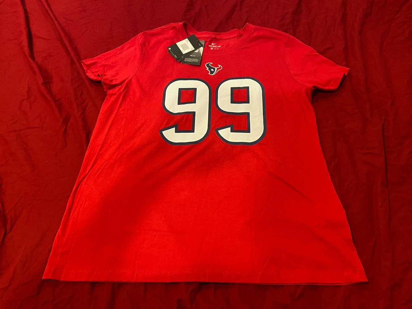 Nike Houston Texans JJ Watt #99 Battle Red Sewn NFL Jersey Bv2036