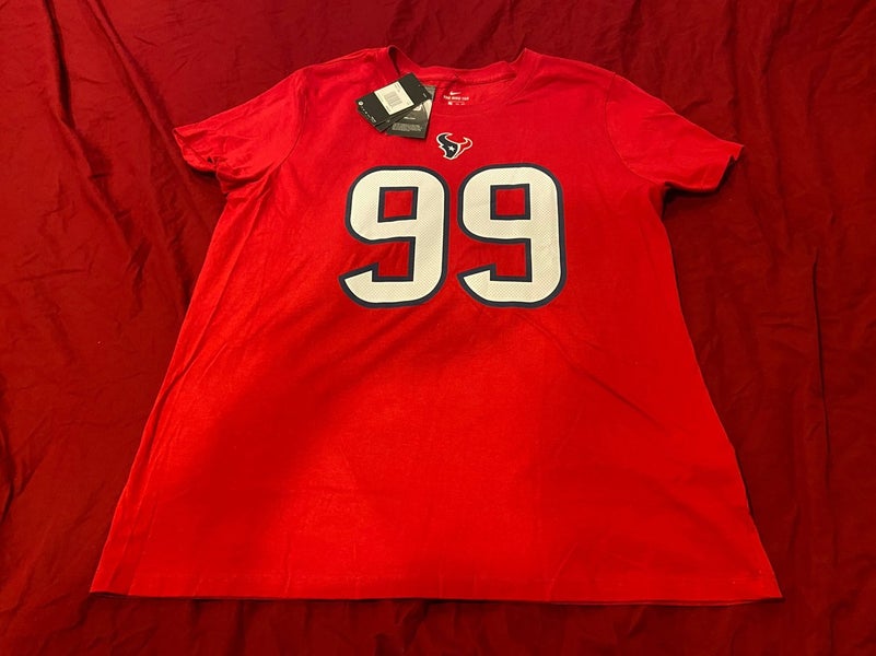NFL J.J. Watt Houston Texans #99 Nike Women's Red 2XL T-Shirt