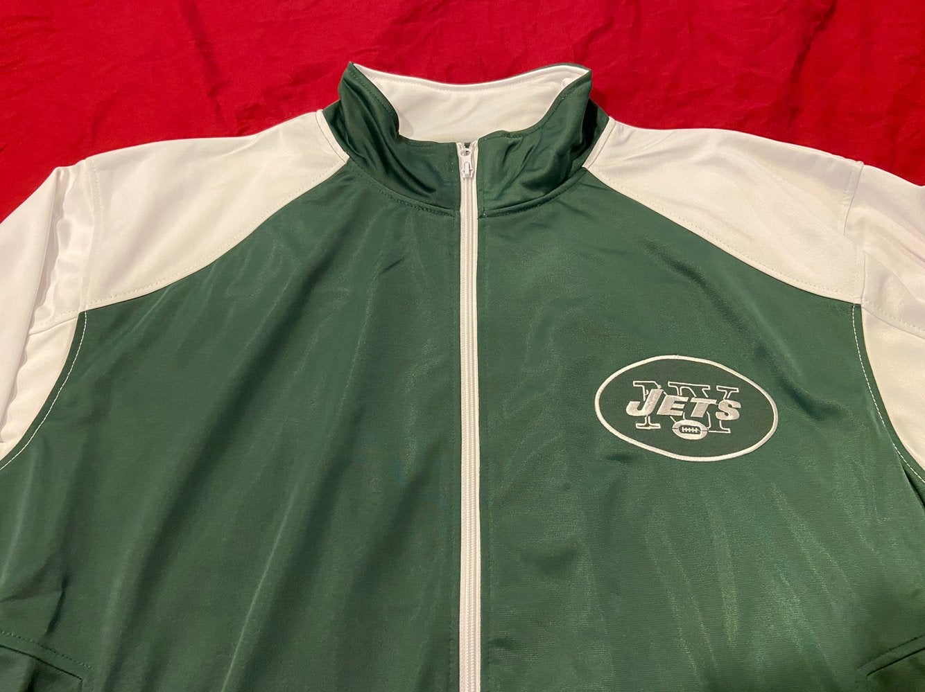 New York NY Jets Varsity Green and White Jacket