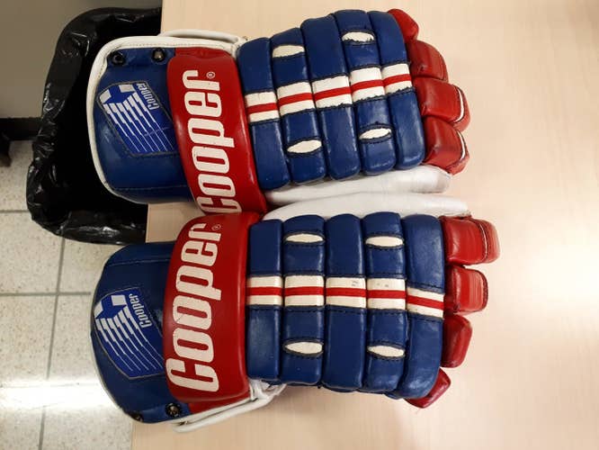 VINTAGE RARE Montreal Canadiens COOPER SC PRO Gloves 14" Pro Stock