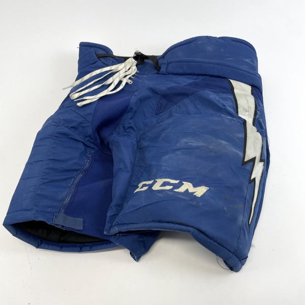 Used Royal Blue CCM HP35 Pants, Senior Large, Tampa Bay Lightning, ERNE, T197