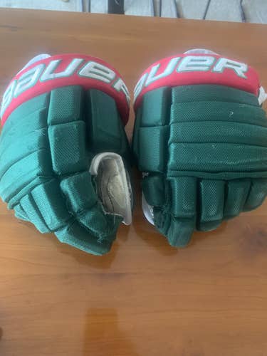 Green Used Senior Bauer Pro Series Gloves 13"