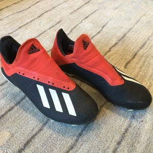Black/Red Used Men's Size 8.0 Adidas X 18.3 FG Cleats