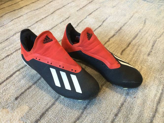 Black/Red Used Men's Size 8.0 Adidas X 18.3 FG Cleats