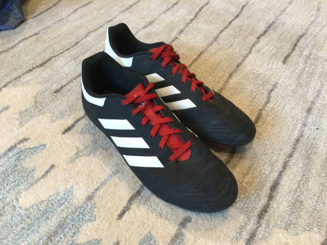 Black/Red/White Used Men's Goletto VI FG Size 9.0 Molded Adidas Cleats