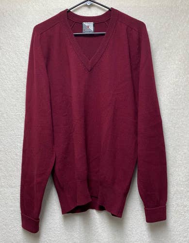 Nordstrom Clan Douglas Size M Vintage Burgundy 100% Cashmere L/S V-Neck Sweater