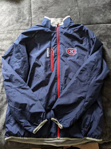 Montreal Canadiens Blue Men's Adult Used Large Reebok Jacket