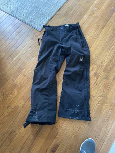 Black Men's Adult Used Medium Spyder Ski Pant Full Zip