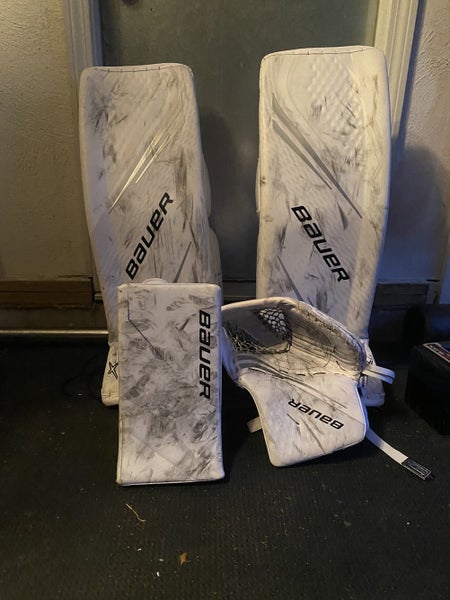 White Used 35" Regular Vapor 2X Pro Goalie Full Set