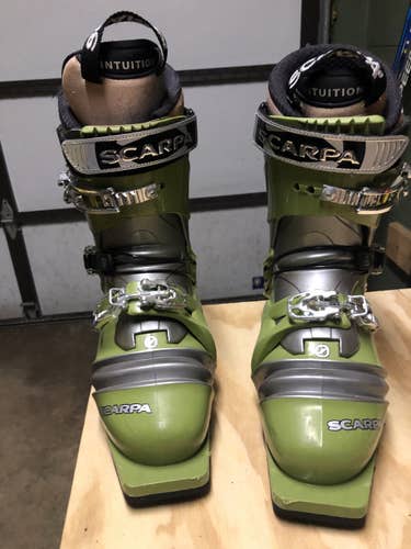 Used Scarpa T2 Eco Telemark Ski Boots Medium Flex