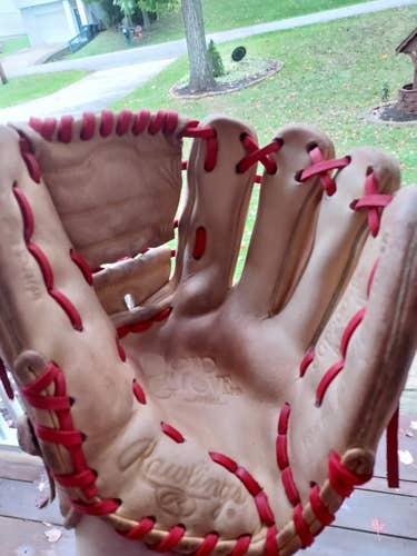Red Used Rawlings Right Hand Throw Gold Glove series  Baseball Glove 11.5"