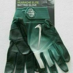 Nike Huarache Elite Batting Gloves Gorge Green/Chrome Men's Large $80