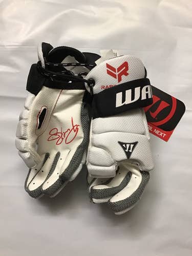 White New Player's Warrior 8" Rabil Next Lacrosse Gloves