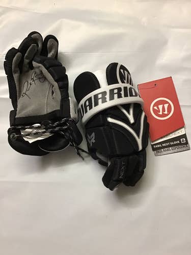 Black New Player's Warrior 10" Rabil Next Lacrosse Gloves