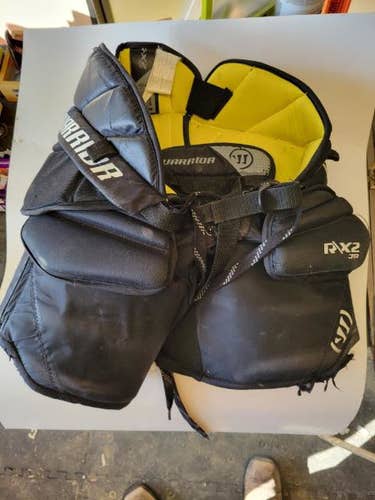 Black Junior Used L/XL Warrior Ritual X2 Hockey Goalie Pants