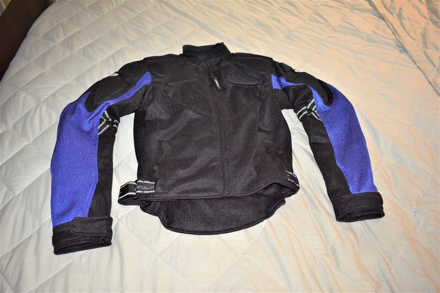 Fieldsheer Padded Motorcycle Jacket, Black/Blue, Small