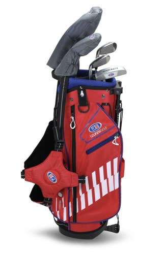 NEW US KIDS UL48-s 5-Club Stand Set, Red/Blue/White Bag 2707