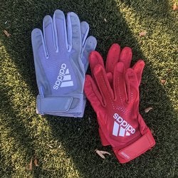 Red (LG) Gray (XL) Adidas Batting Gloves