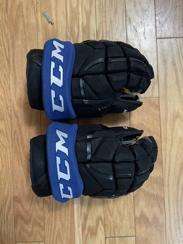 Black Used Senior CCM HG12 Gloves 14" Pro Stock