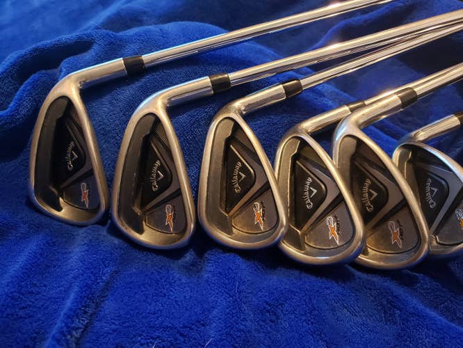 Used Men's Callaway Right Handed X2 Hot Iron Set Regular Flex Steel Shaft
