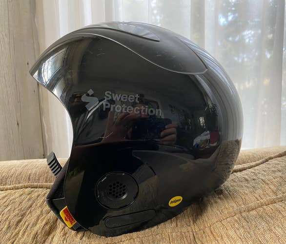 Black Unisex XL Sweet Protection Helmet FIS Legal