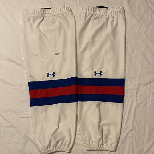 UMass Under Armour Pro Stock Hockey Socks, Size L