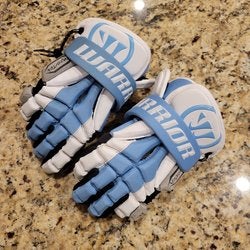 Carolina Light Blue Warrior Mac-D Lite Lacrosse Gloves 12"