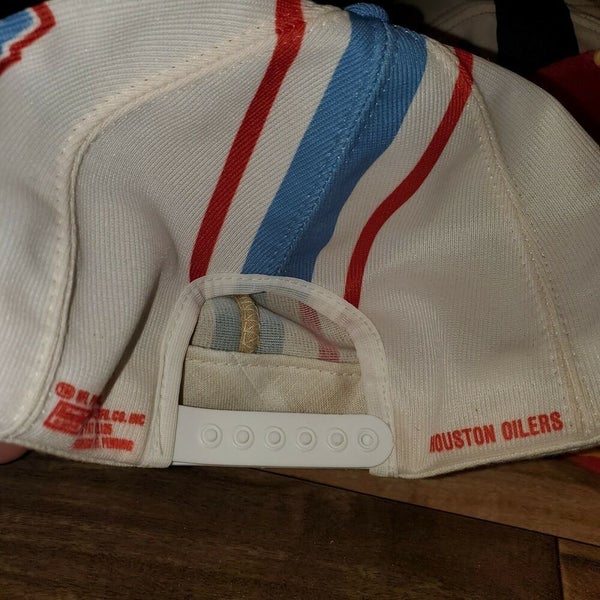 Vintage Rare 1980s Houston Oilers Sports Helmet Hat Cap Vtg Snapback