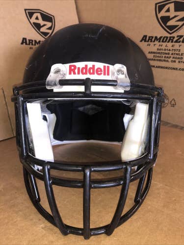 USED RIDDELL ADULT SPEED FOOTBALL HELMET - LARGE - FLAT BLACK
