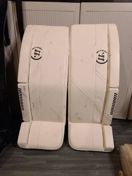 White Used Senior 32" Warrior Ritual G5 Goalie Leg Pads