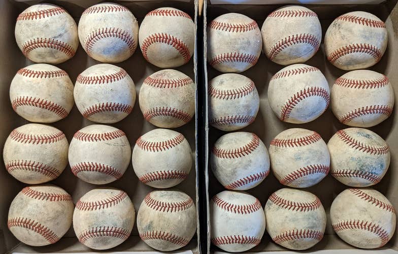 Used Baseballs 24 Pack (2 Dozen) Mostly MILB