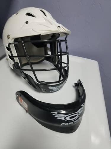 Used Cascade Goalie Helmet and throat guard