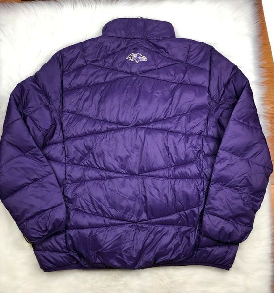 Baltimore Ravens NFL Packable Puffer Jacket w Bag, Purple, Big & Tall Men  5XL