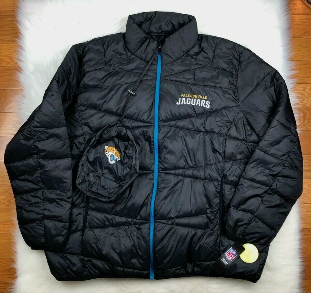 Jacksonville Jaguars APEX banned logo puffer jacket size LARGE