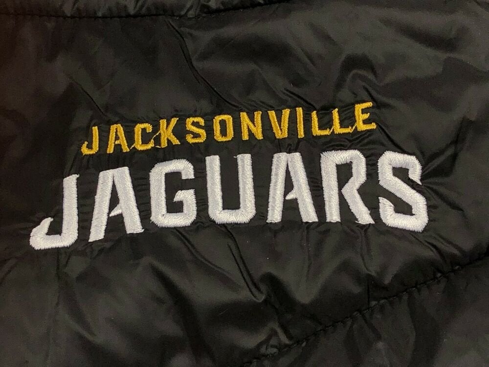 Jacksonville Jaguars APEX banned logo puffer jacket size LARGE