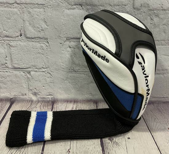 Taylormade Fairway Woods Golf Club Headcover White Black Blue W/ Sleeve #366
