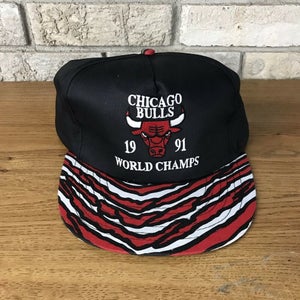 Unbranded Chicago Bulls World Champs 1991 Snapback Hat Colorful Retro Basketball