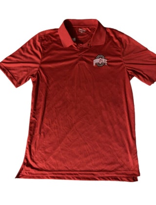 NWT Scarlet and Grey Authentic Varsity Apparel Ohio State Buckeyes Men's Polo
