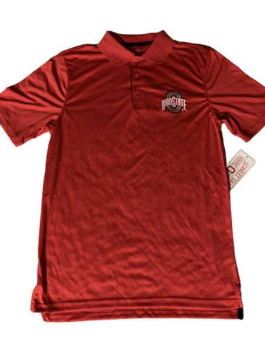 NWT Scarlet and Grey Authentic Apparel Ohio State Buckeyes Men's Polo Red Size S