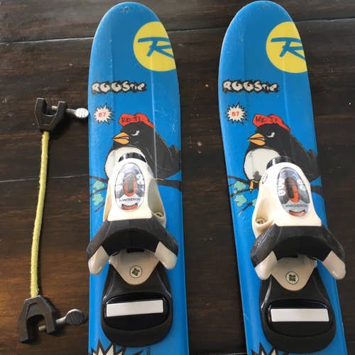 67CM ROSSIGNOL ROOSTIE CHILDREN'S SKIS W/COMP KID BINDINGS