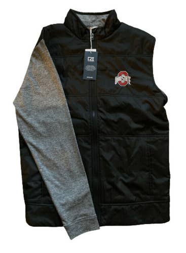 NWT Cutter & Buck Ohio State Buckeyes Stealth Hybrid Quilted Men's Windbreaker