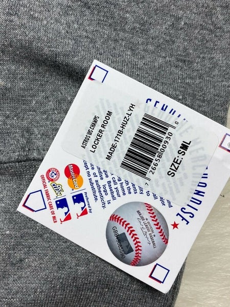 Houston Astros MLB V Neck Hoodie 2017 World Series Champions Gray Women's S  | SidelineSwap