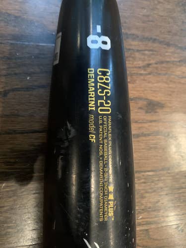 Used 2020 DeMarini Composite CF Bat (-8) 22 oz 30"