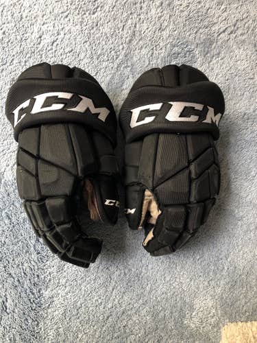 CCM HGTK 15” Pro Stock Hockey Gloves Tacks Used Black