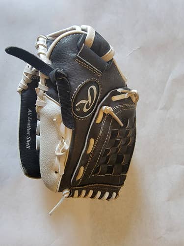 Black Used Kid Pitch (9YO-13YO) Rawlings Right Hand Throw Softball Glove 11.5"