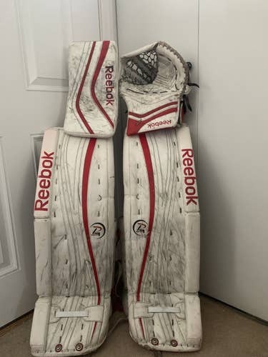 White Senior 34" Regular Pro Stock Premier X28 Goalie Full Set