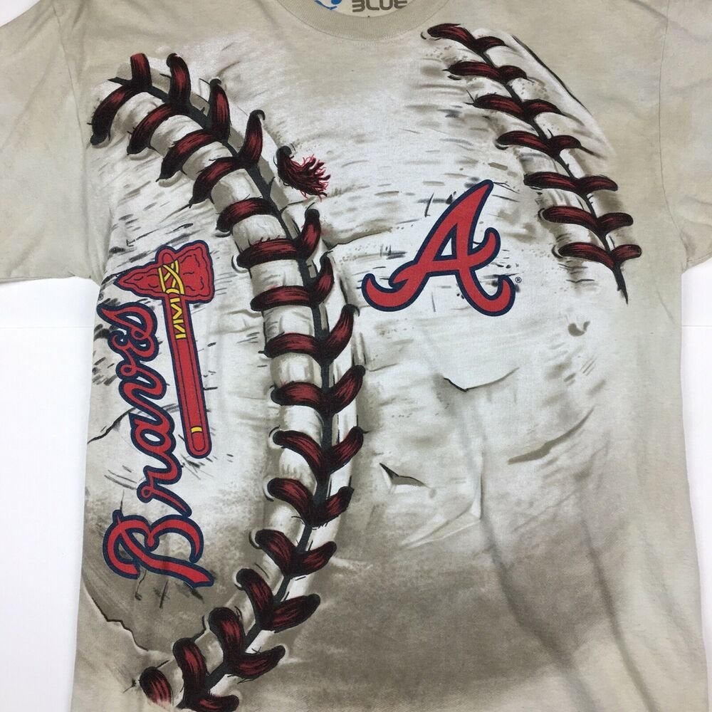 Atlanta Braves I Ran The Bases At Turner Field T Shirt 2015 MLB Baseball  Blue M