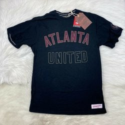 Atlanta United FC MLS Mitchell and Ness Tailored Fit T Shirt Black, Men's S