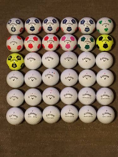 White Used Callaway 36 Pack (3 Dozen) Chrome Soft Balls